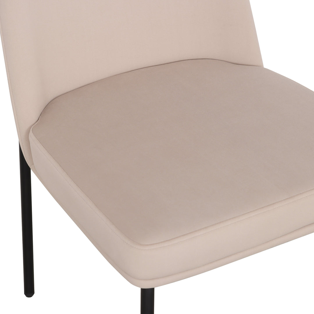 Sydney Taupe Performance Velvet Dining Chair - Set of 2