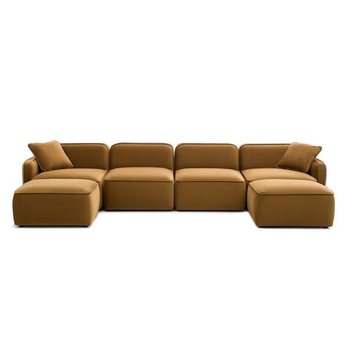Travie 6-Piece Modular U-Sectional - Honey
