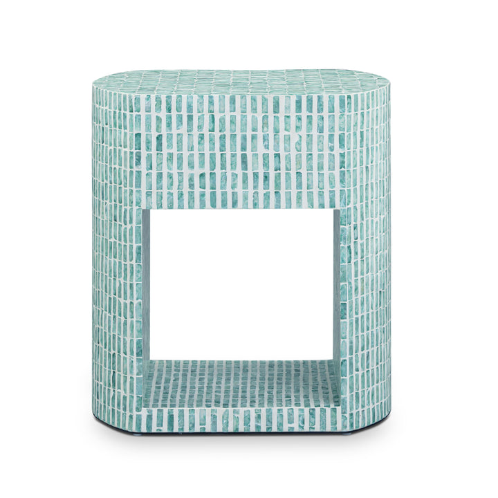 Prim 20" Blue Capiz Shell Nightstand