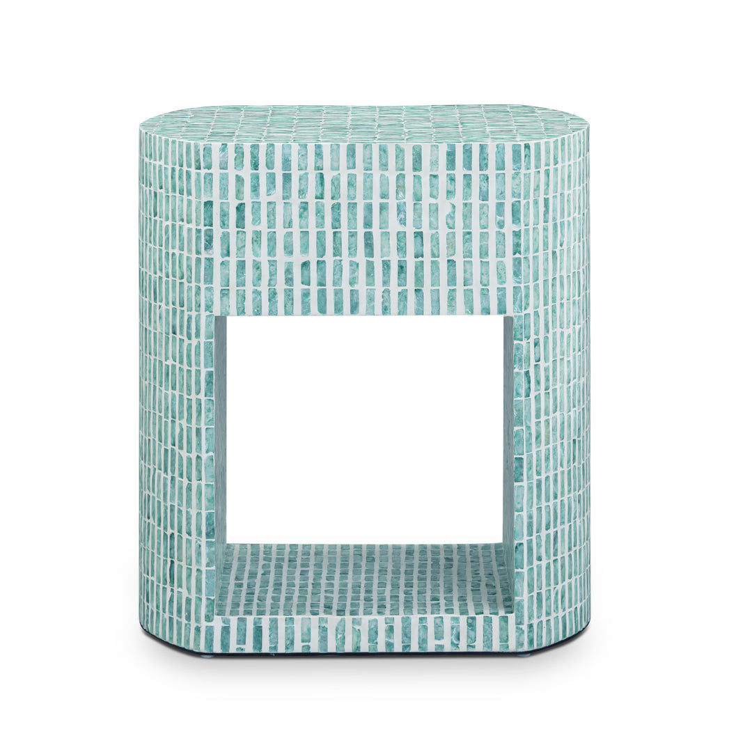 Prim 20" Blue Capiz Shell Nightstand