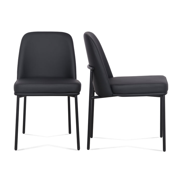 Sydney Black Performance Vegan Leather Dining Chair - Set of 2