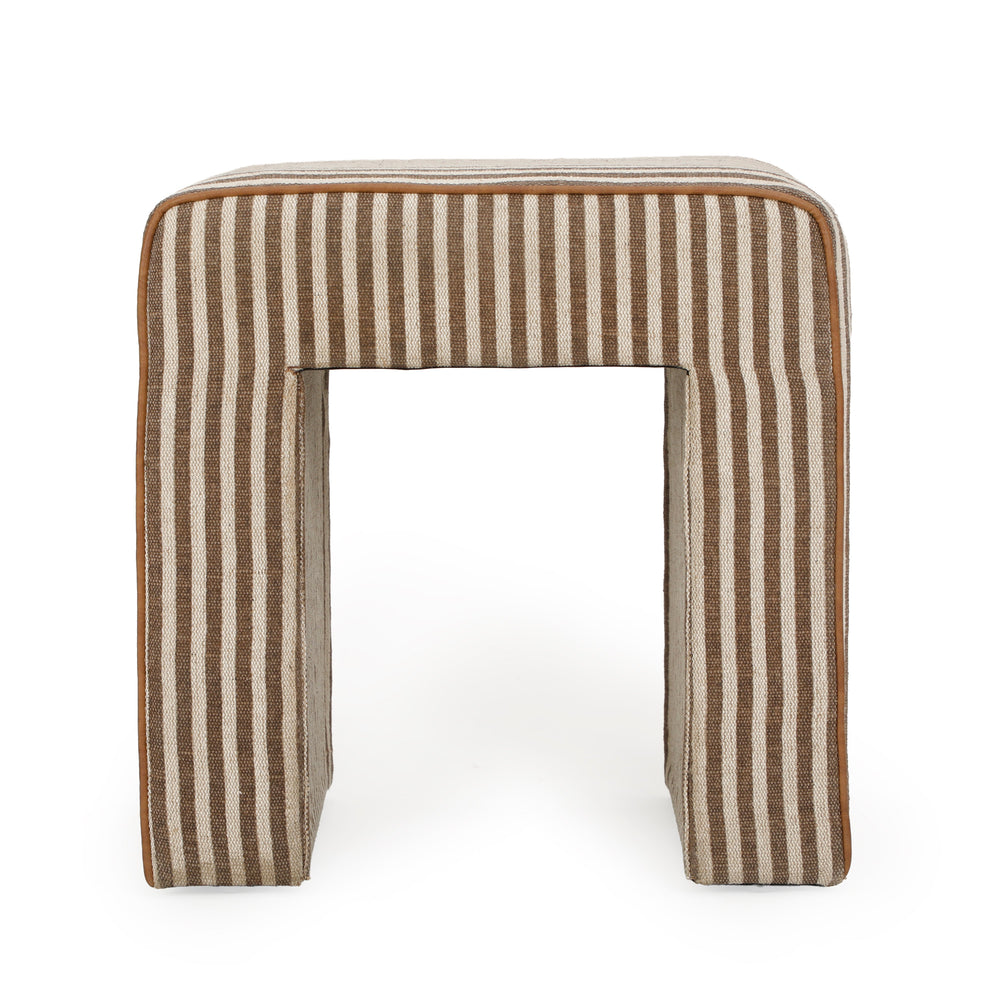 Byron Square Cotton Jute Ottoman