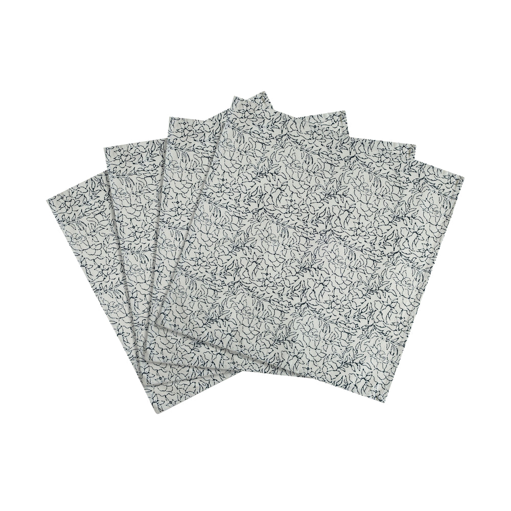 Crissy Cotton Canvas Printed Napkins - Set of 4