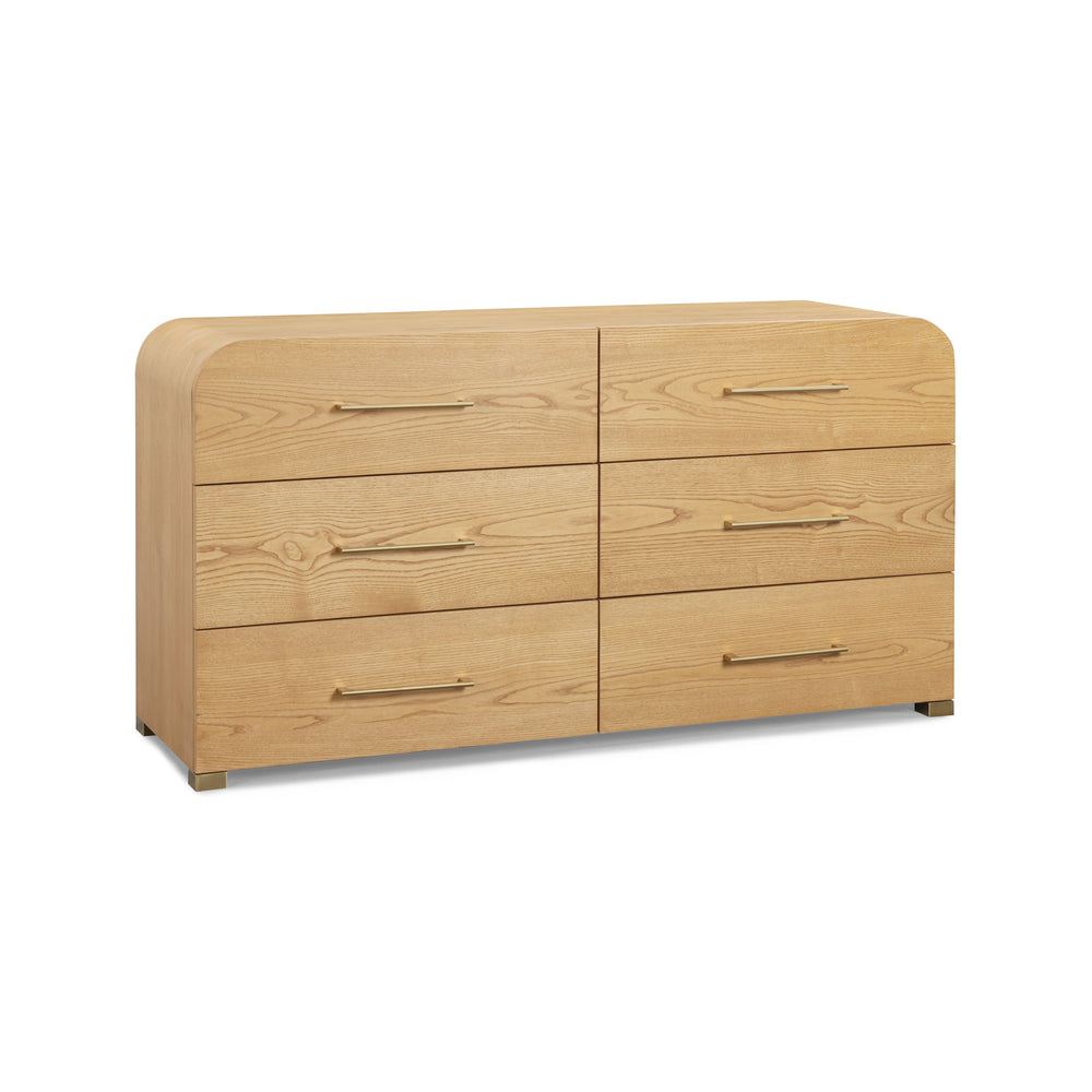 Marissa 62" Ash 6-Drawer Dresser