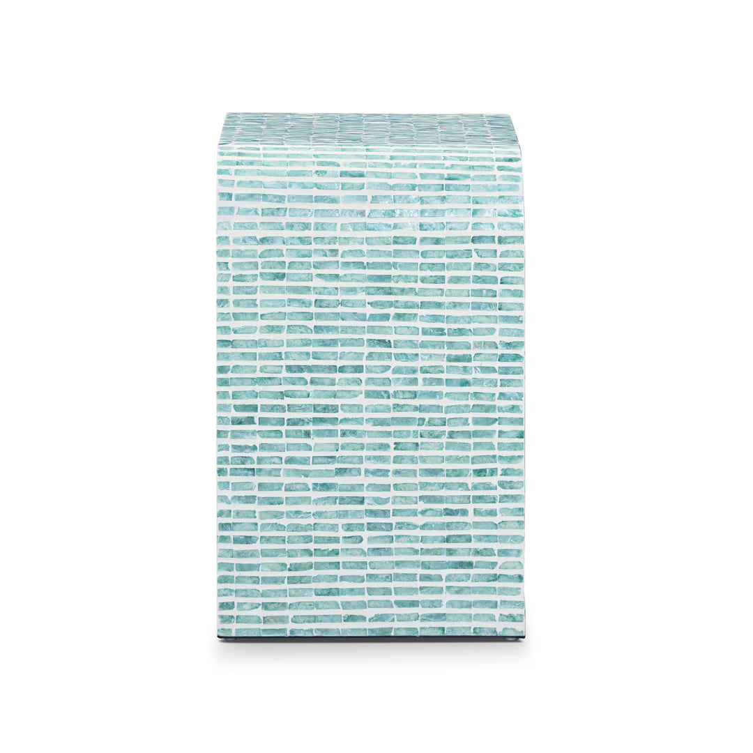 Jess 20" Teal Capiz Shell Nightstand