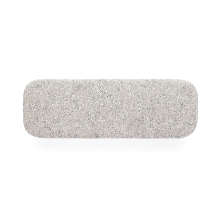 Ollie Upholstered Bench (48"-57") - Neutral Floral / 48"