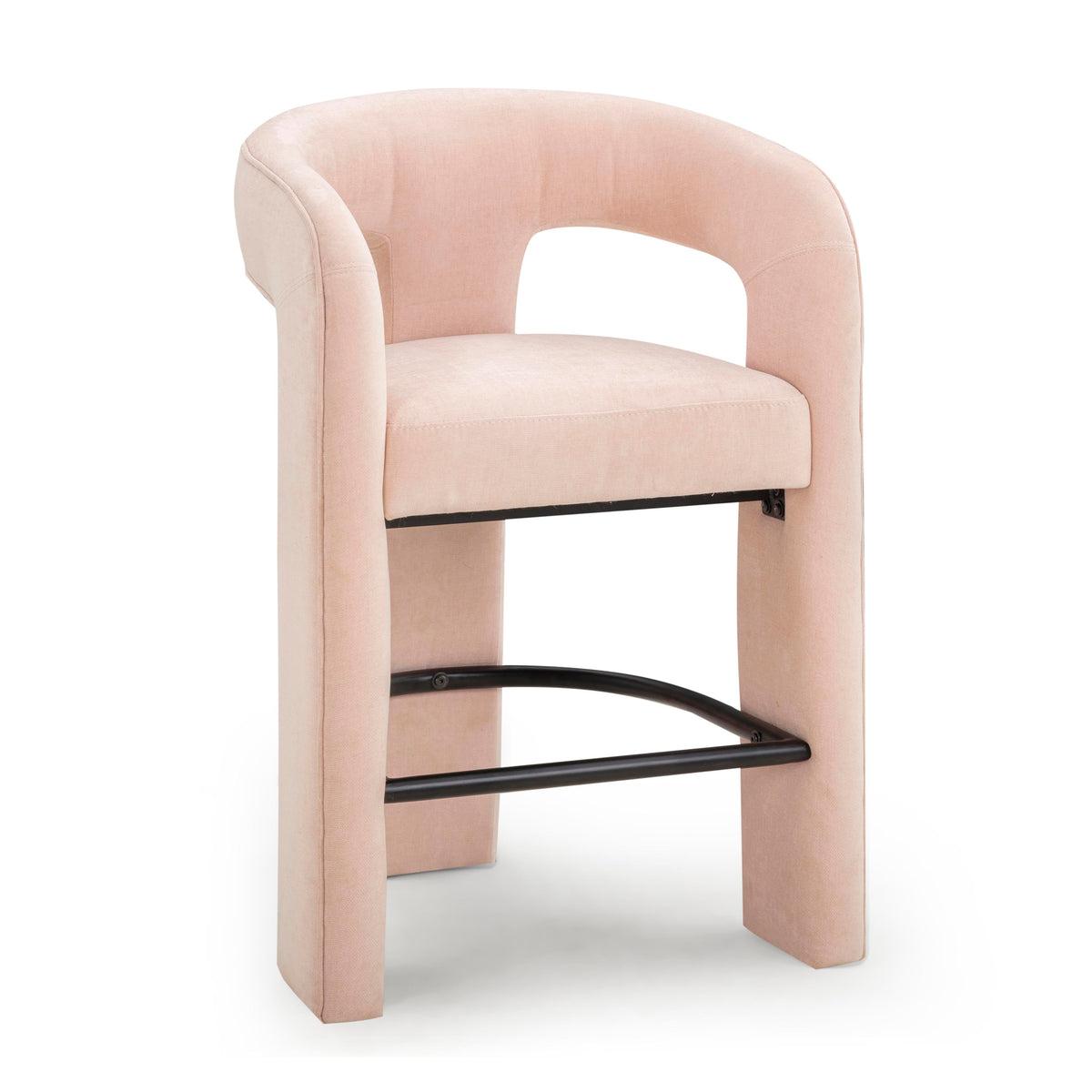 Malone Performance Chenille Stool - Blush / Counter Height