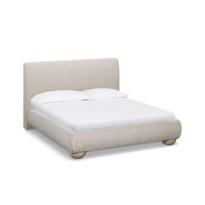 Rayne Cream Textured Fabric Bed - Queen