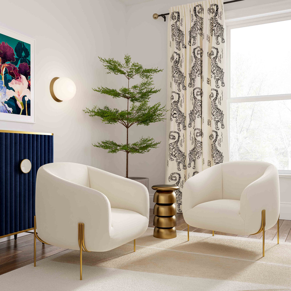 Kandra Accent Chair by Inspire Me! Home Decor - Cream