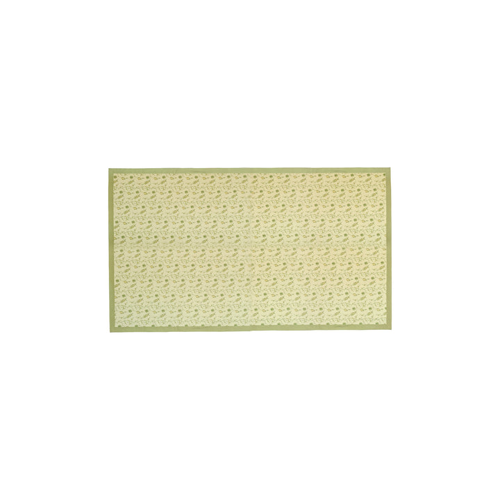 Dolce Olive Green Natural Cotton Table Cloth - 70" x 120"