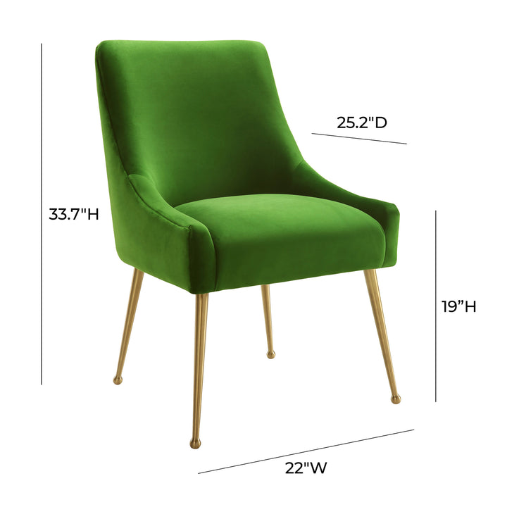 Beatrix Green Performance Velvet Dining Chair