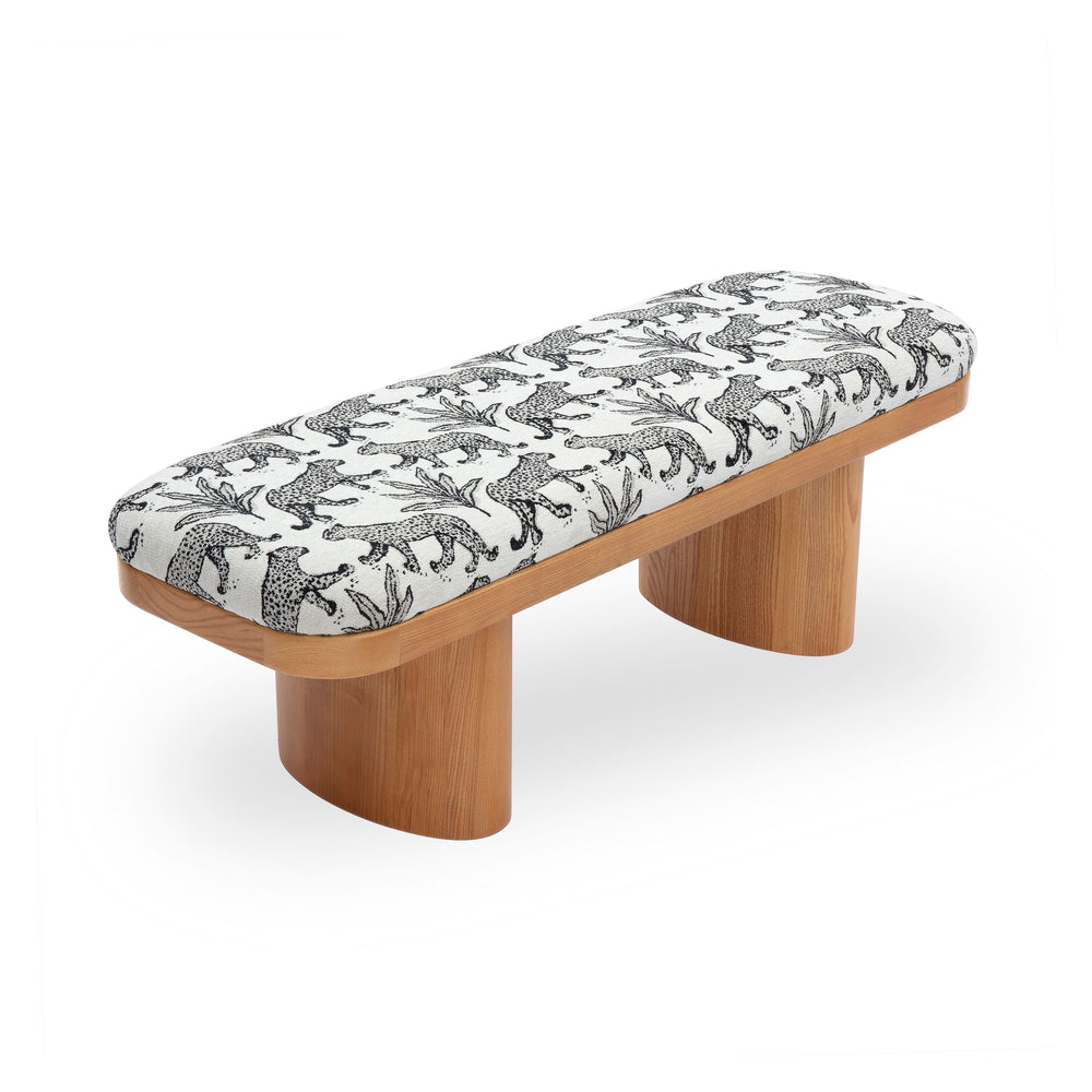 Ollie Upholstered Bench (48"-57") - Cream / 48"