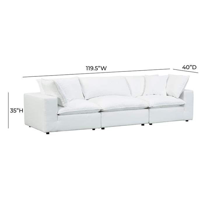 Cali 120" Modular Sofa - Pearl
