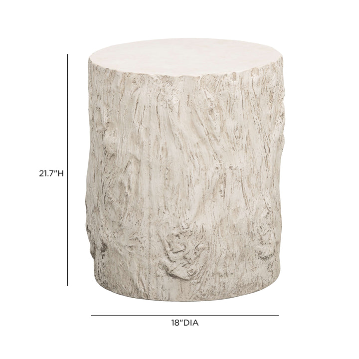 Fawn Driftwood Concrete Indoor/Outdoor Side Table