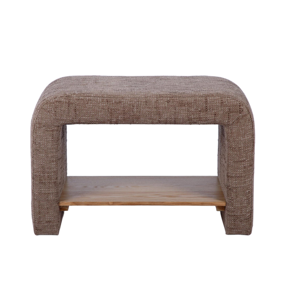 Alvie Railroad Chenille Storage Side Table
