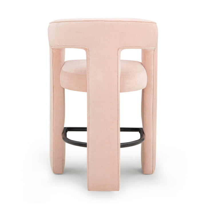 Malone Performance Chenille Stool - Blush / Counter Height