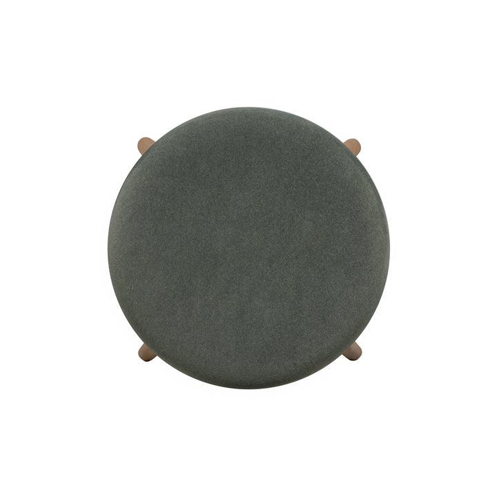 Oodle Green Performance Vegan Mohair Counter Stool - Light Walnut