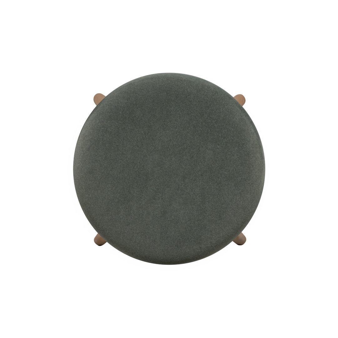 Oodle Green Performance Vegan Mohair Counter Stool - Light Walnut