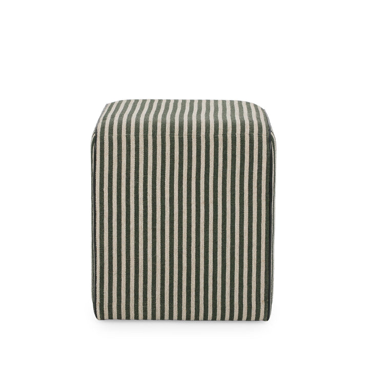 Byron Square Cotton Jute Ottoman
