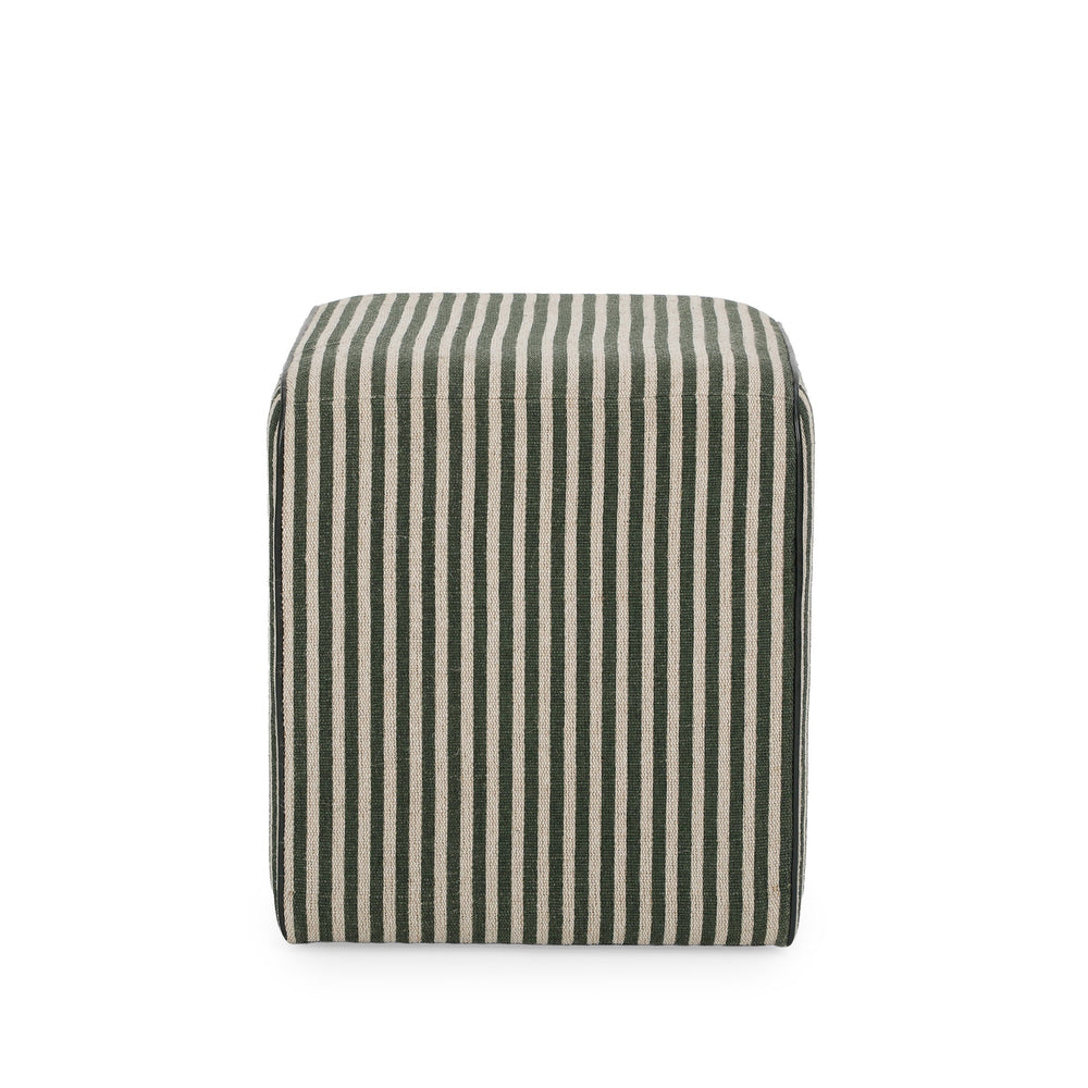 Byron Square Cotton Jute Ottoman