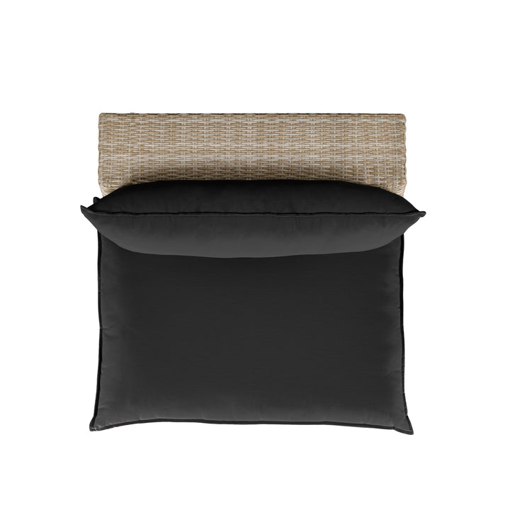 Cali Performance Fabric &amp; Wicker Outdoor Armless Chair