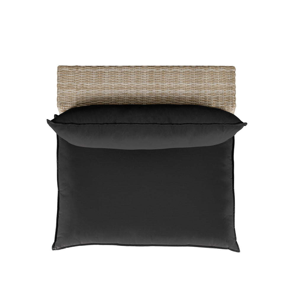 Cali Performance Fabric & Wicker Outdoor Armless Chair
