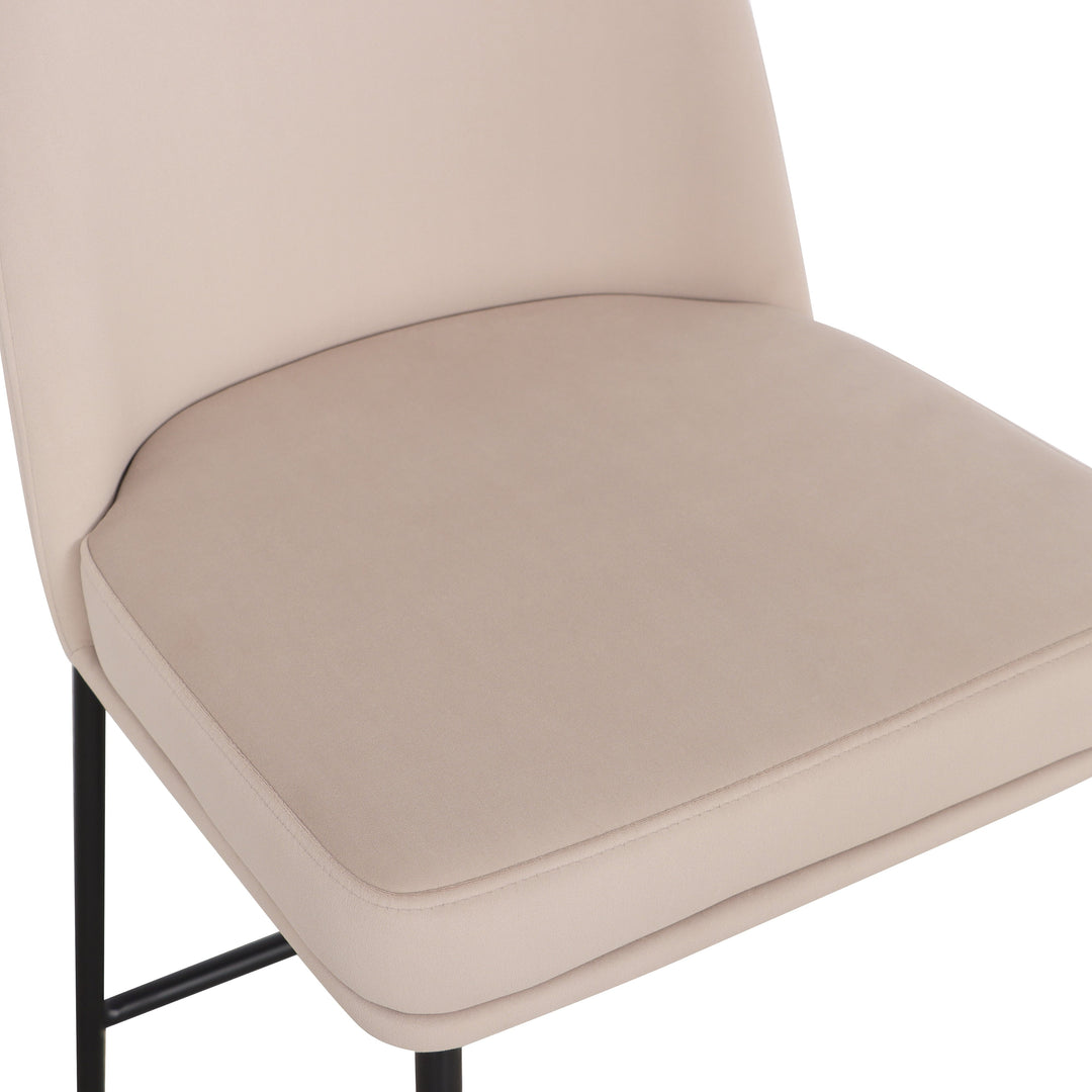 Sydney Taupe Performance Velvet Counter Stool - Set of 2