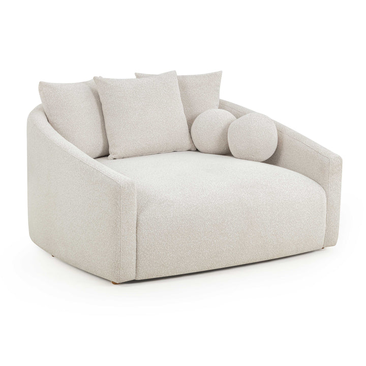 Hanim 54" Cream Performance Boucle Daybed