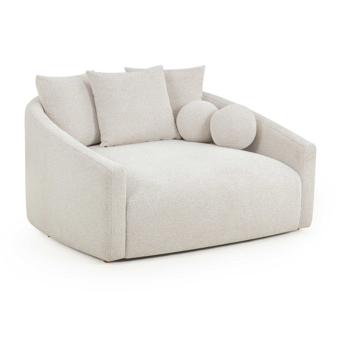 Hanim 54" Cream Performance Boucle Daybed