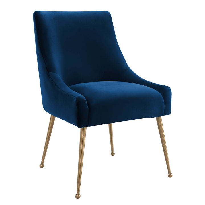 Beatrix Navy Performance Velvet Dining Chair
