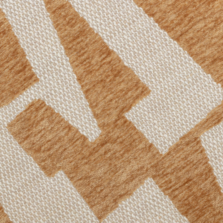 Bisou Performance Jacquard Ottoman - Curry