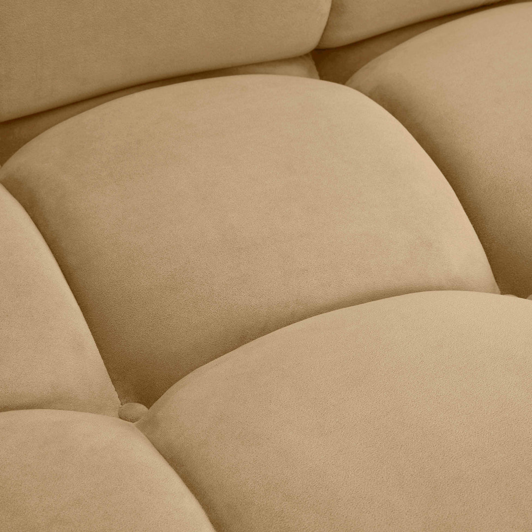 Calliope 79" Cafe Au Lait Performance Velvet Modular Loveseat