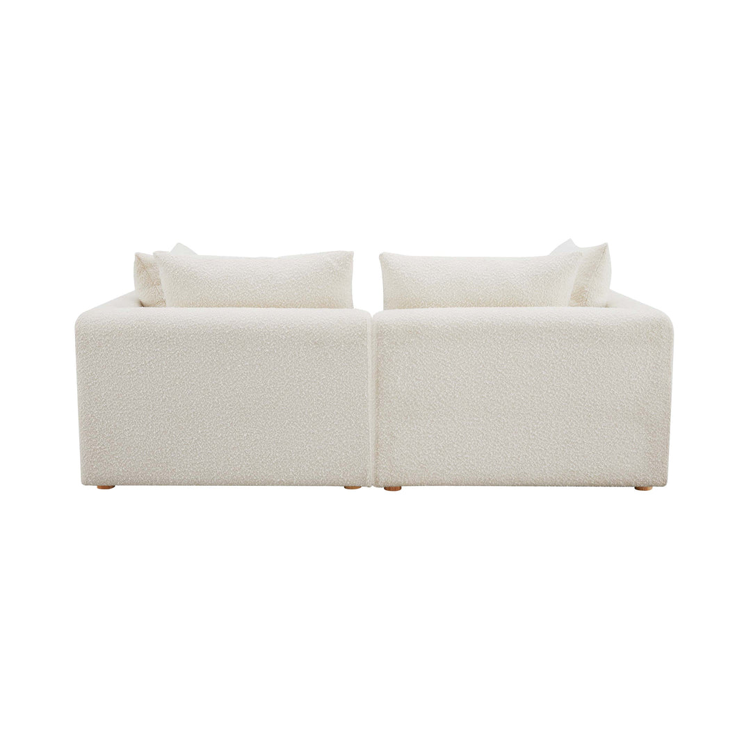 Hangover 81" Cream Performance Boucle Modular Loveseat
