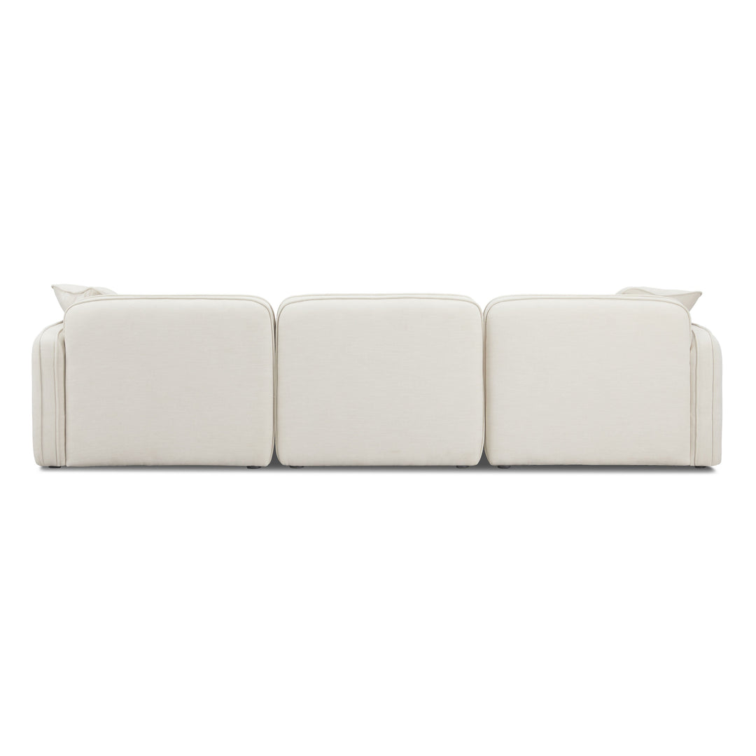 Travie 4-Piece Sand Upcycled Performance Linen Modular Sectional