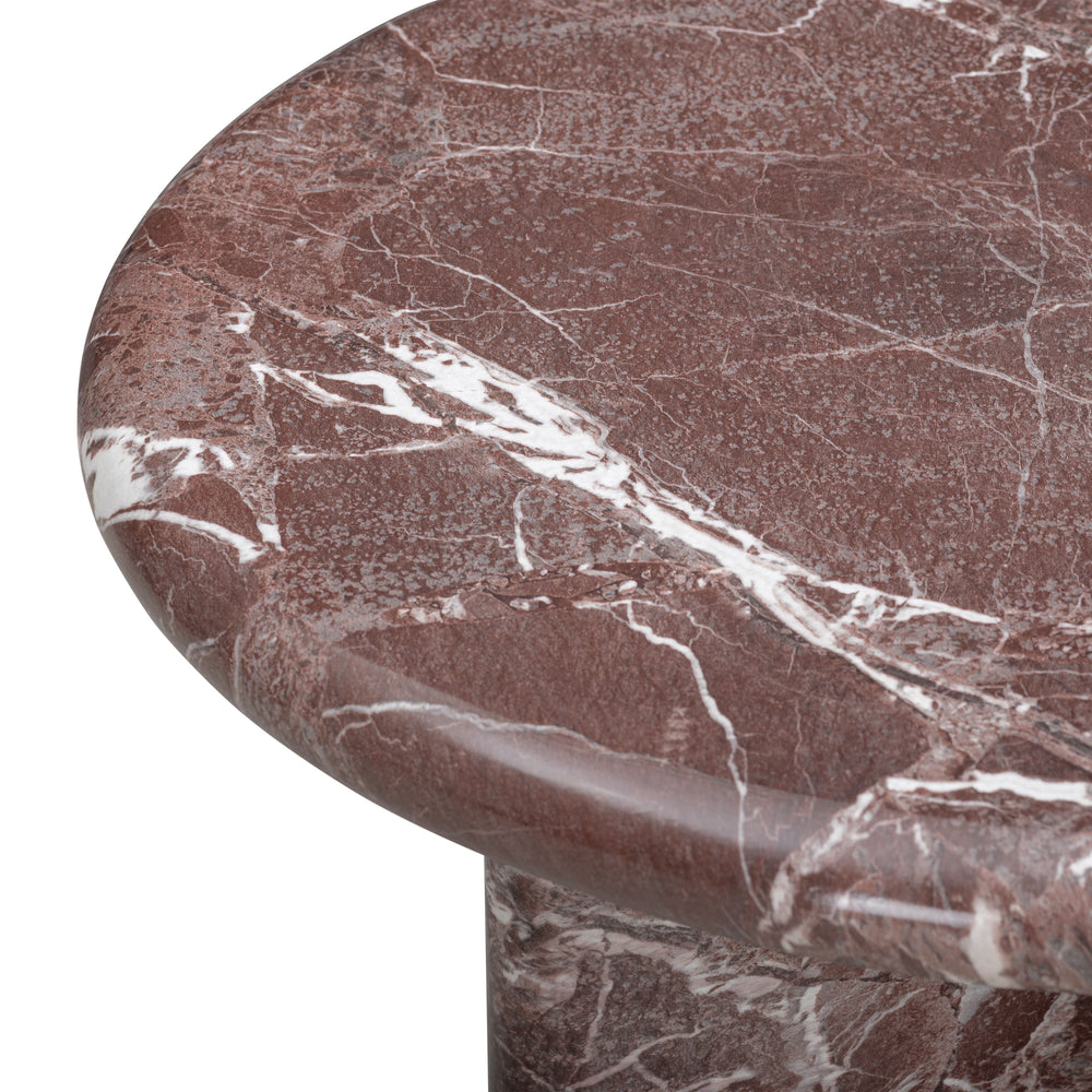 Juju Faux Marble Indoor/Outdoor Round Coffee Table (24"-32") - Red Levanto / Small