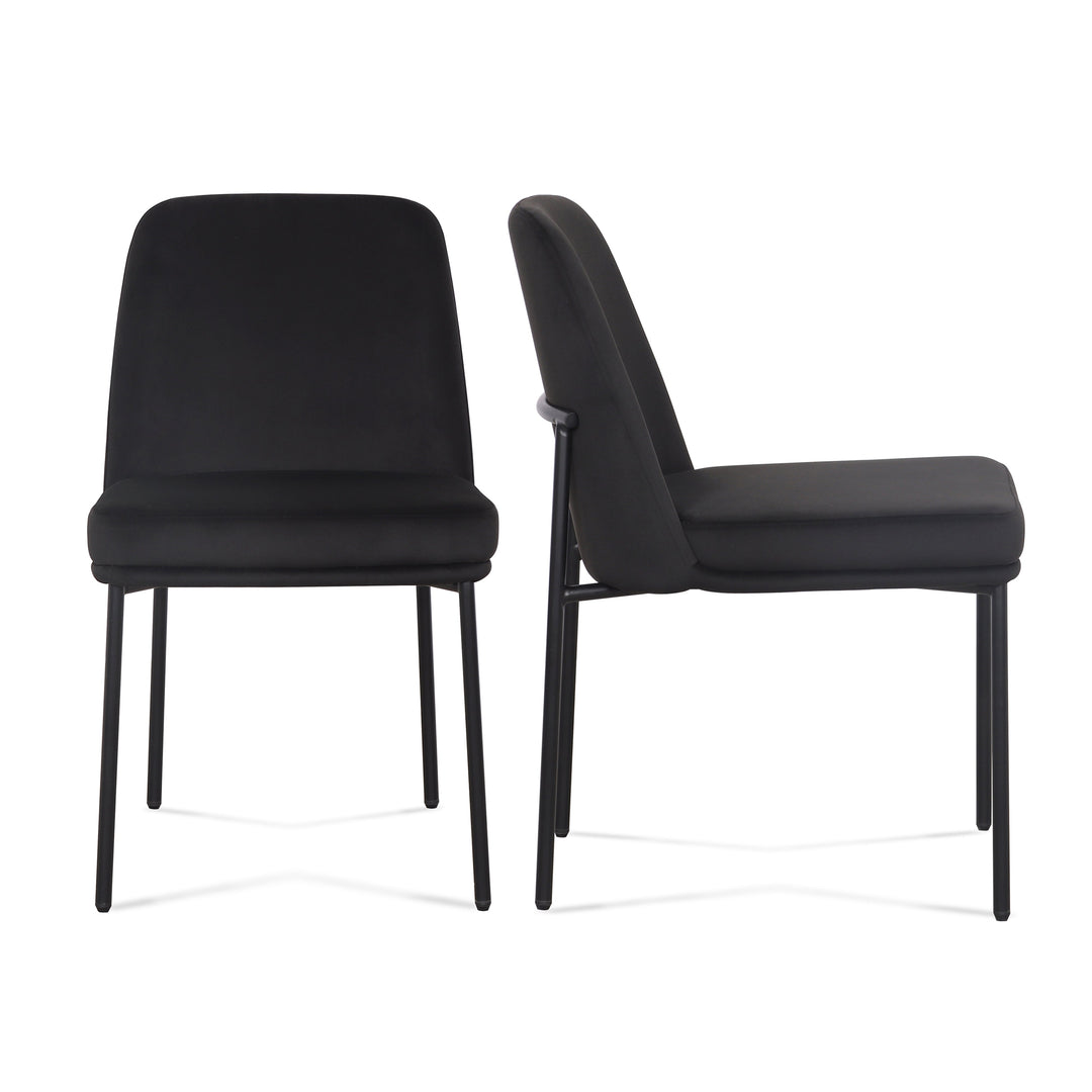 Sydney Black Performance Velvet Dining Chair - Set of 2