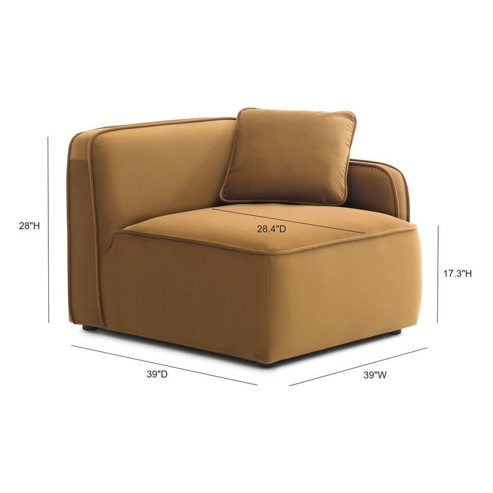 Travie Modular Corner Armchair - Honey / RAF