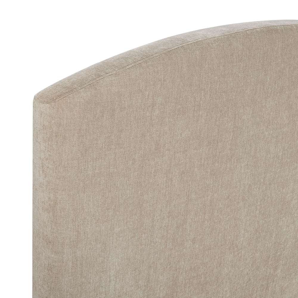 Leah Taupe Performance Chenille Bed - 48" Three Quarter XL