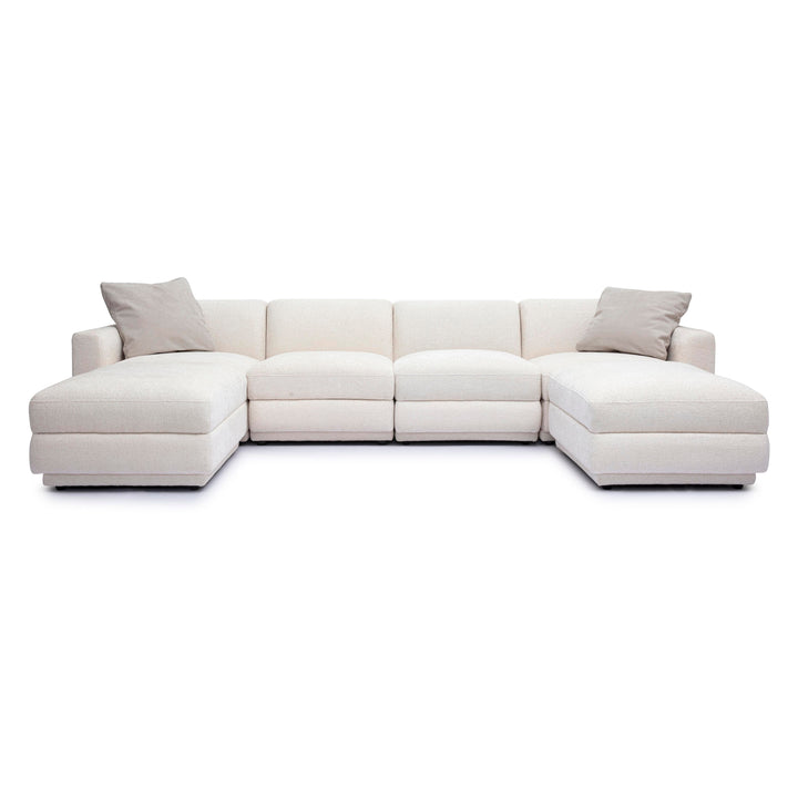 Perry 6-Piece Cream Performance Chenille Modular U-Sectional