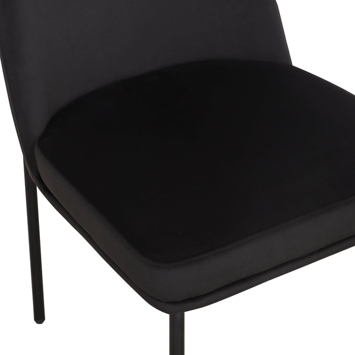 Sydney Black Performance Velvet Dining Chair - Set of 2