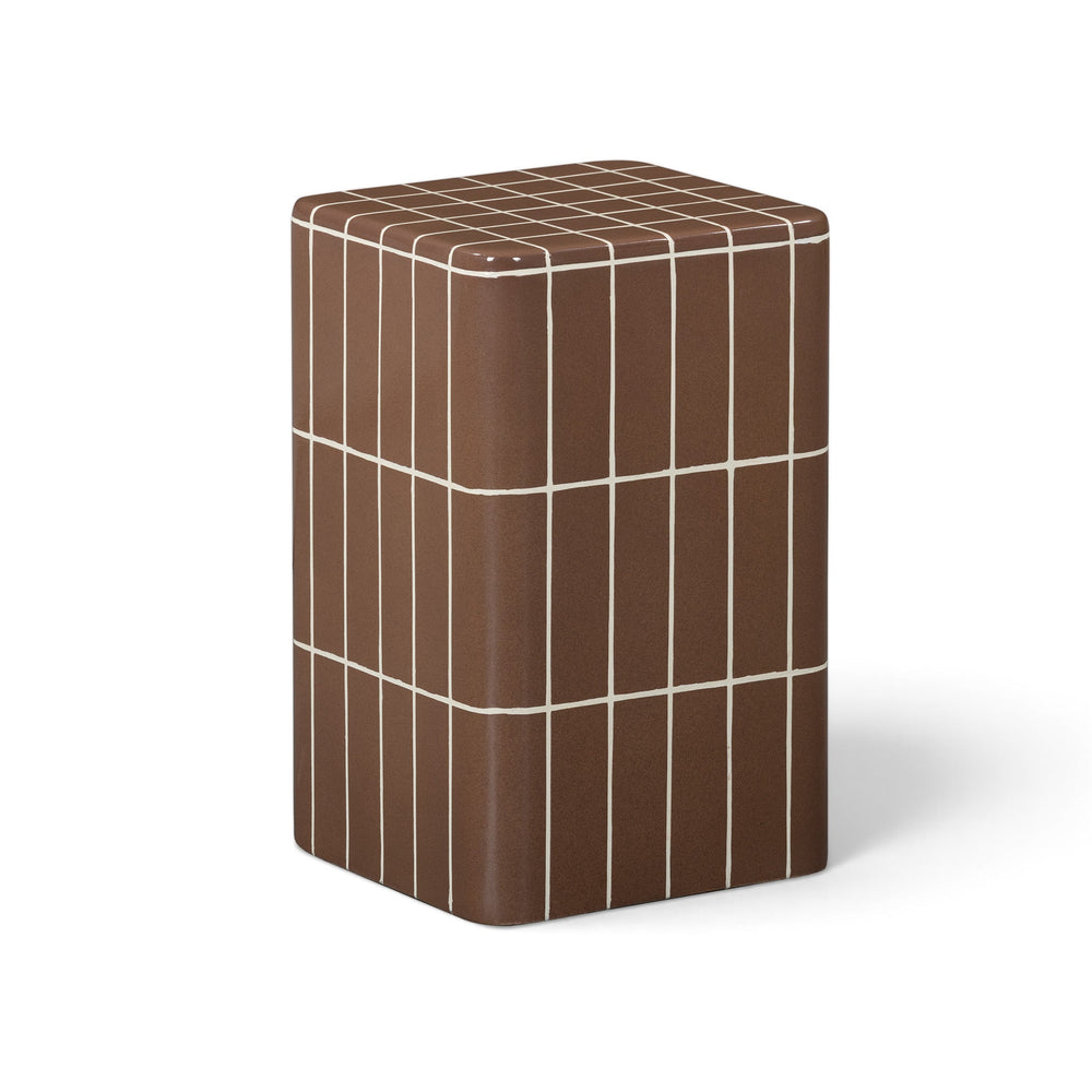 Tatiana Square Concrete Indoor/Outdoor Side Table - Terracotta