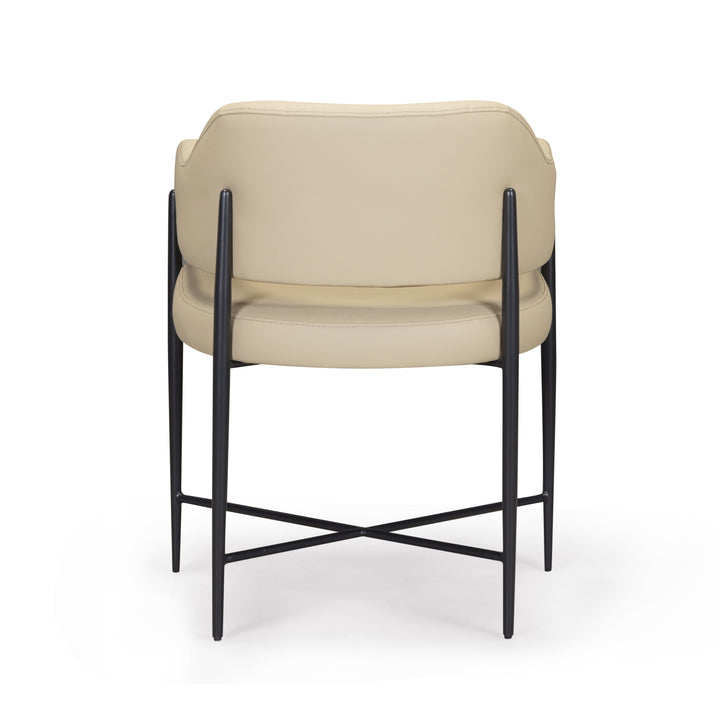 Sezanne Taupe Contract-Grade Vegan Leather Dining Chair