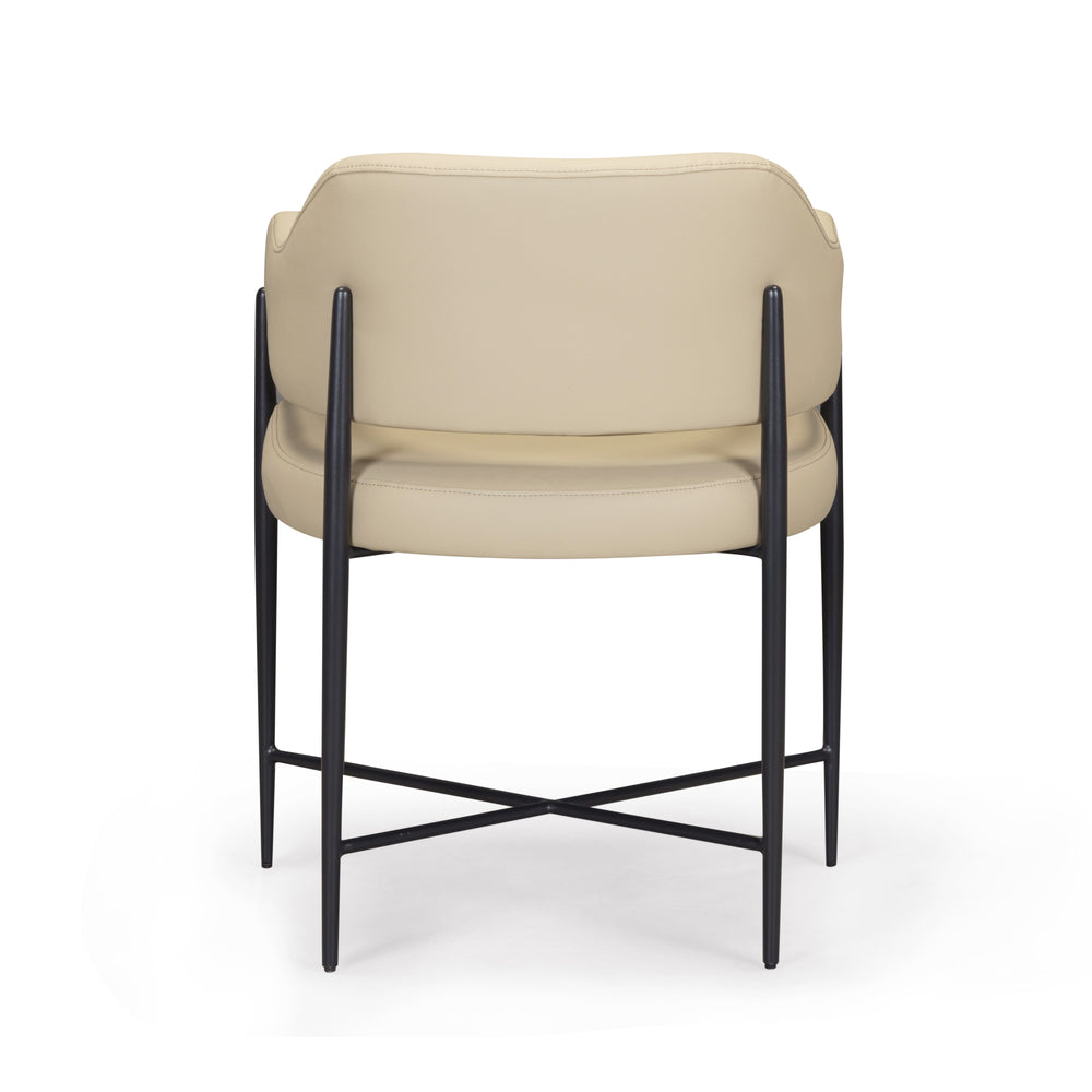Sezanne Taupe Contract-Grade Vegan Leather Dining Chair