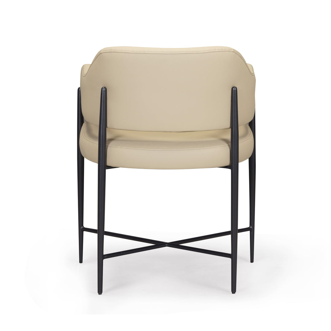 Sezanne Taupe Contract-Grade Vegan Leather Dining Chair