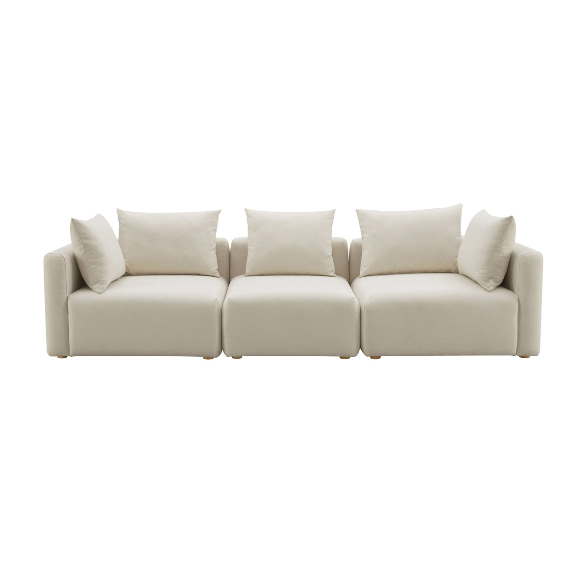 Hangover 112.5" Cream Performance Linen Sofa