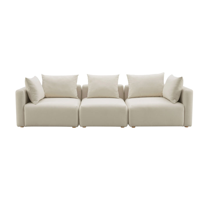 Hangover 112.5" Cream Performance Linen Sofa