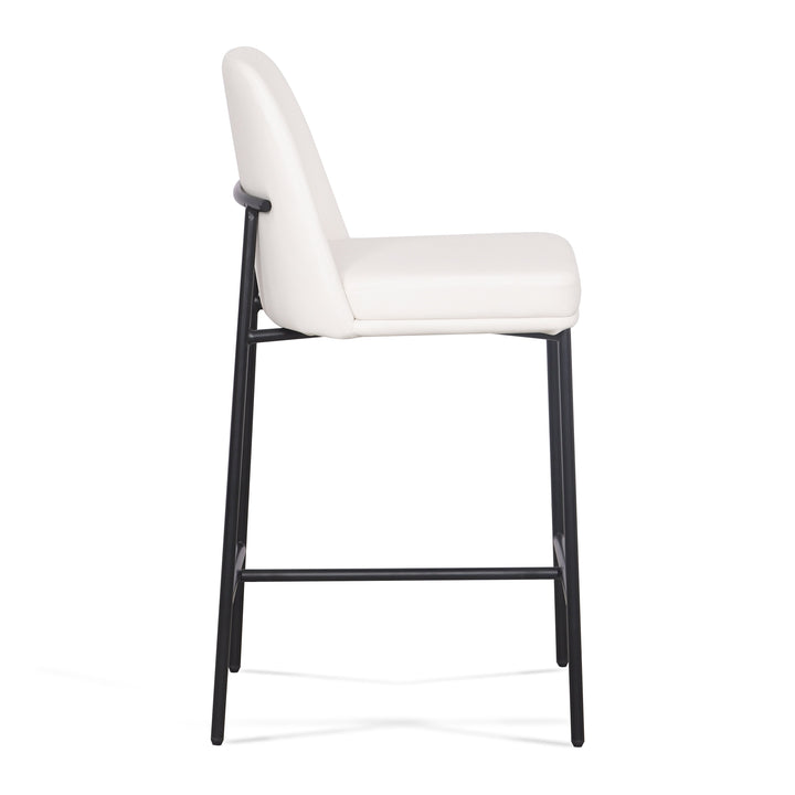 Sydney Cream Performance Vegan Leather Counter Stool - Set of 2