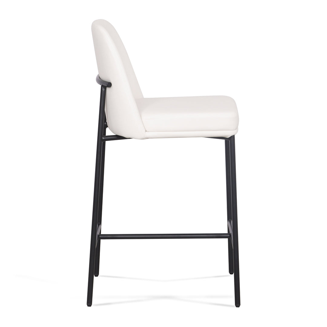 Sydney Cream Performance Vegan Leather Counter Stool - Set of 2