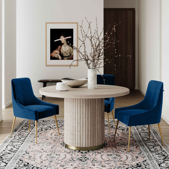 Beatrix Navy Performance Velvet Dining Chair