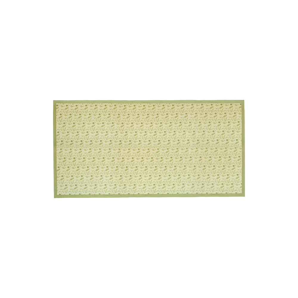 Dolce Olive Green Natural Cotton Table Cloth - 70" x 140"
